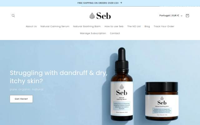 Seb Skincare storefront