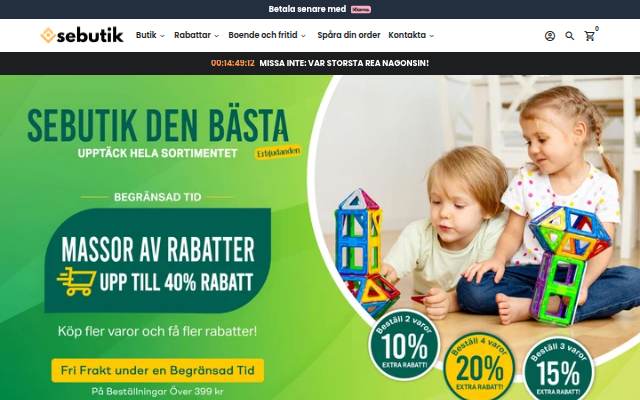 Sebutik.se storefront