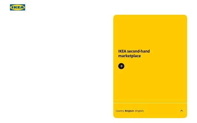 Startseite von IKEA second-hand marketplace