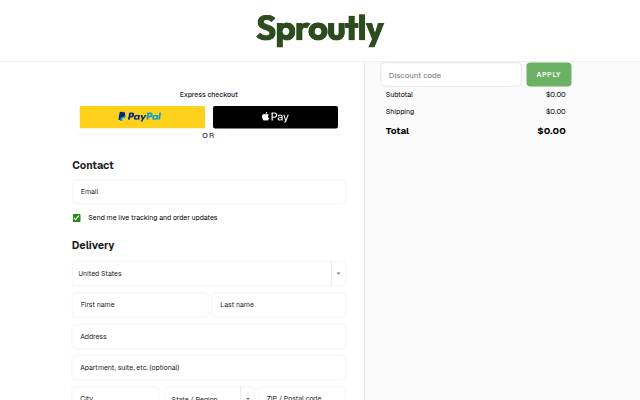 Checkout storefront