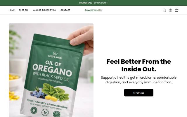 Seed &amp; Wild storefront