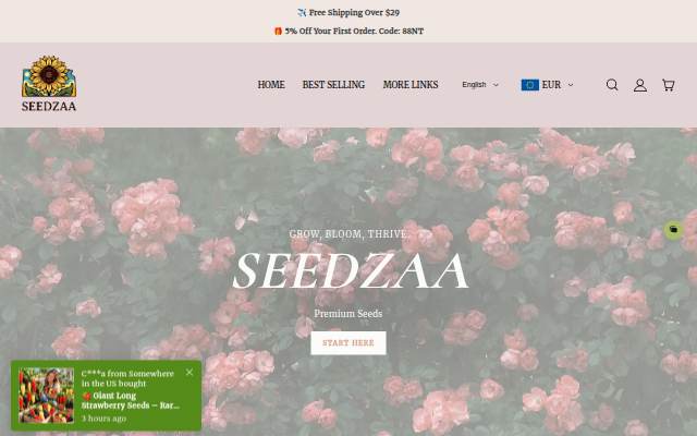 seedzaa storefront