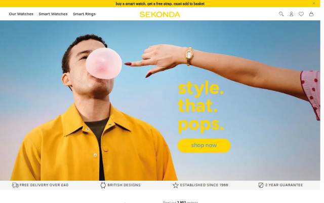 Sekonda Watches storefront