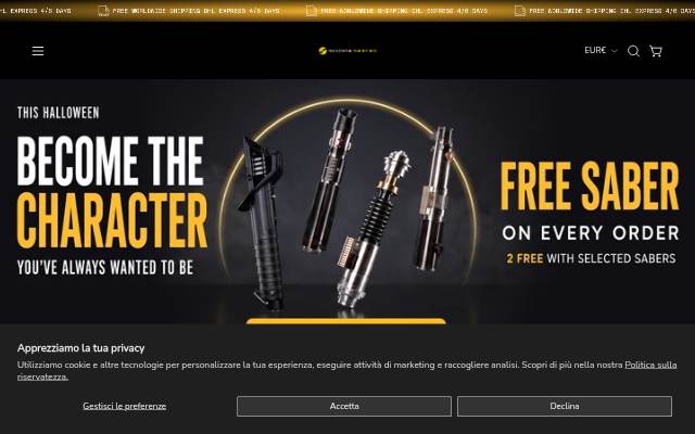 Startseite von Selecta Sabers