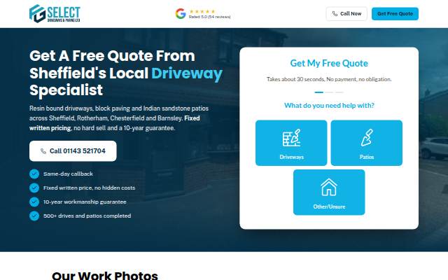 Get A Free Quote From Sheffield's Local Driveway Specialist storefront