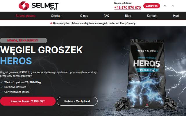 Startseite von Selmetsklep.pl