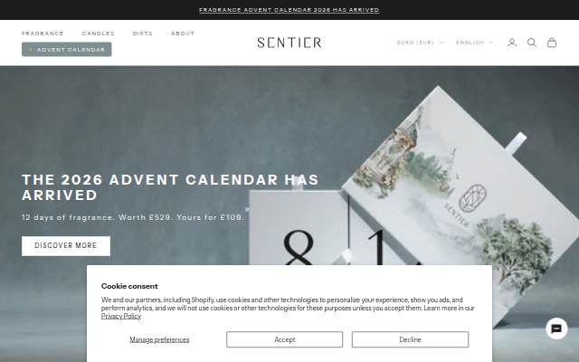 Sentier Fragrance storefront