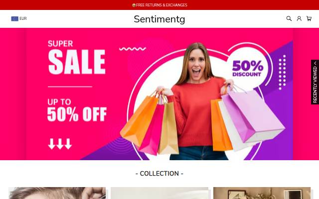 Sentimentg storefront