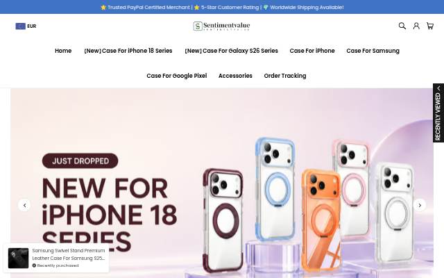 Sentimentvalue storefront
