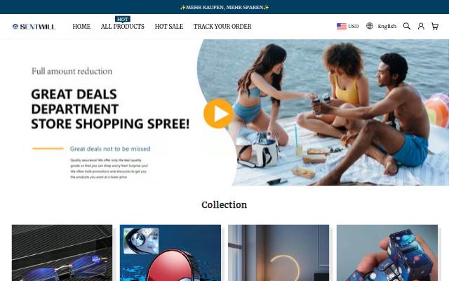 SENTWILL storefront