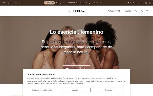 Senvela storefront