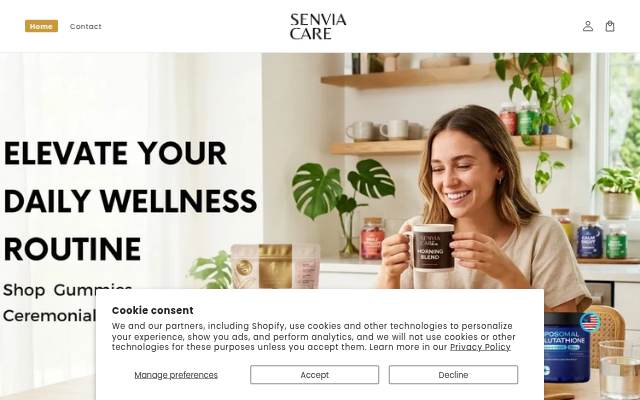 SenviaCare storefront