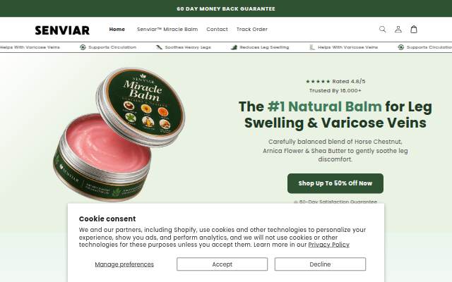 SENVIAR storefront