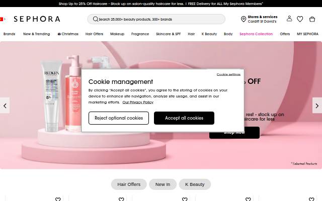 SEPHORA UK storefront