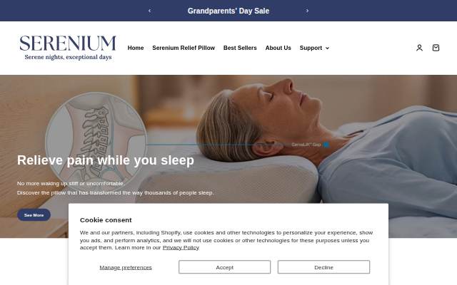 Serenium storefront