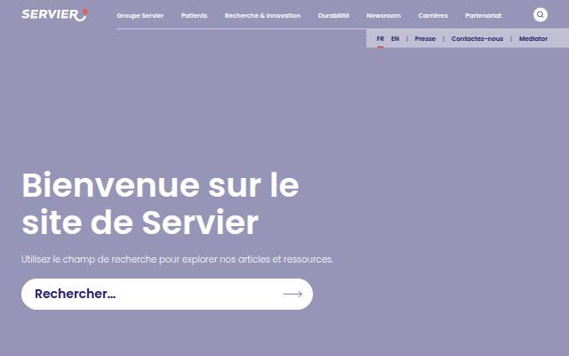 Vitrine de Servier