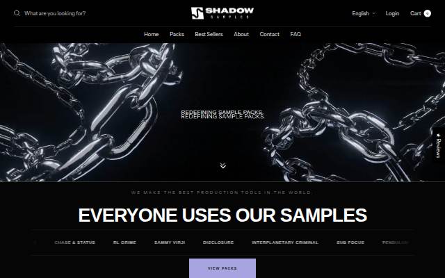 Shadow Samples storefront
