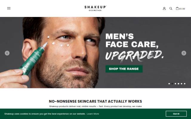 Vitrine de Shakeup Cosmetics