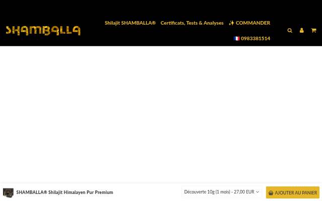 Escaparate de Shamballa Shilajit