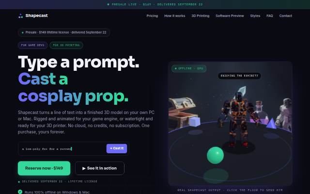 Shapecast storefront