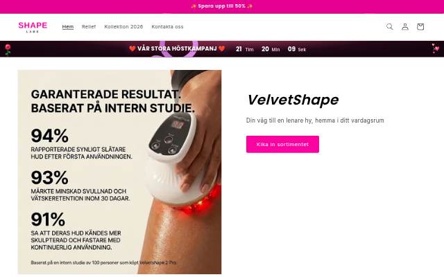 Startseite von Shape Labs