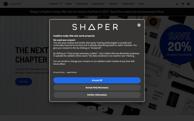 Shaper Tools storefront