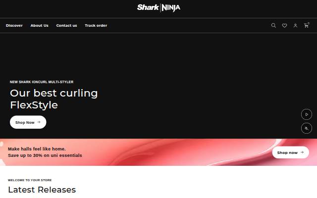 Startseite von Shark Ninja