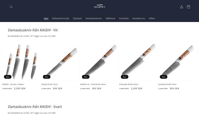 Sharpify storefront