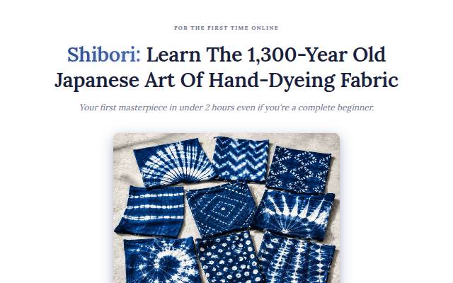 Shibori: Learn The 1,300 storefront