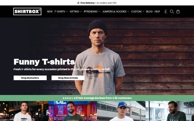 Shirtbox storefront