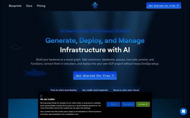 Visual Backend Deployment Platform storefront