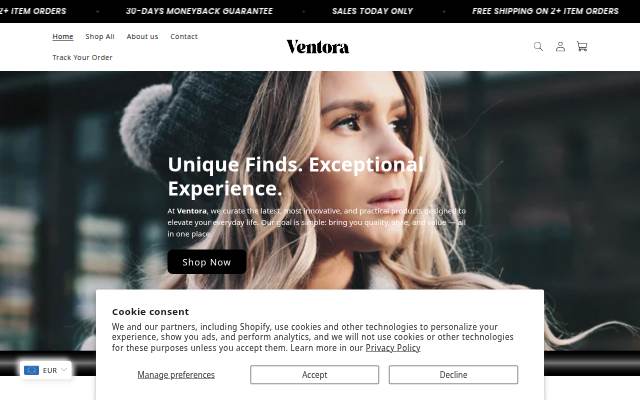 Ventora storefront