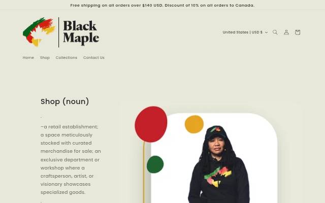 Black Maple Magazine storefront