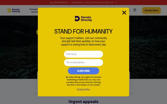 Donate Directly storefront