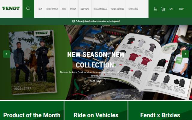 Fendt Merchandise storefront