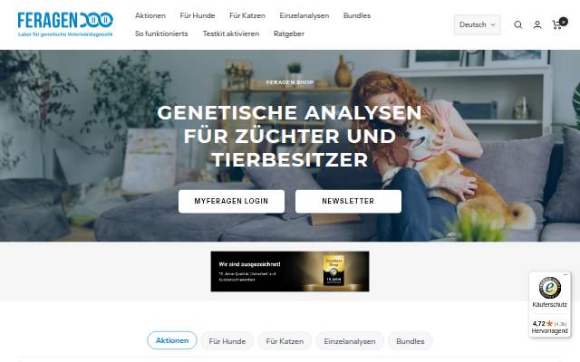 Startseite von FERAGEN Shop