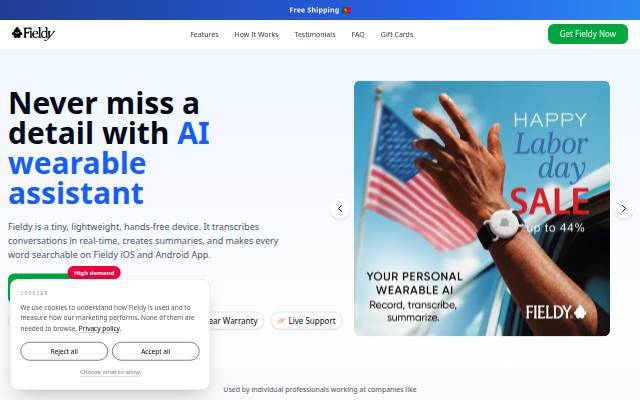 Fieldy: AI storefront