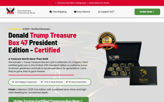 Donald Trump Treasure Box storefront
