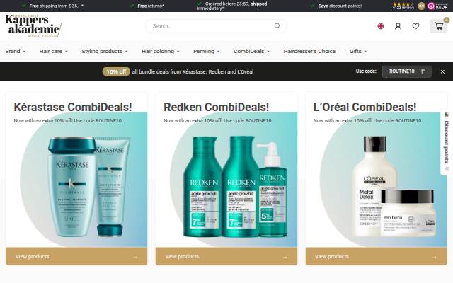Official Webshop - Nederlandse Kappersakademie storefront