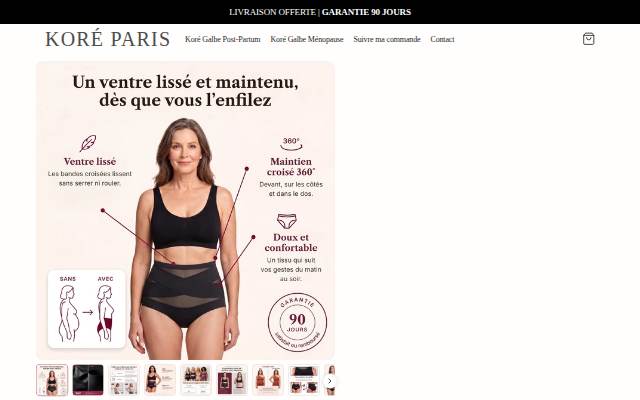 Startseite von Kore Paris