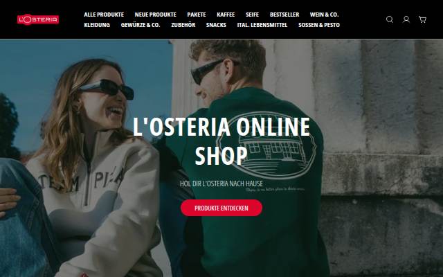 L’Osteria Onlineshop storefront