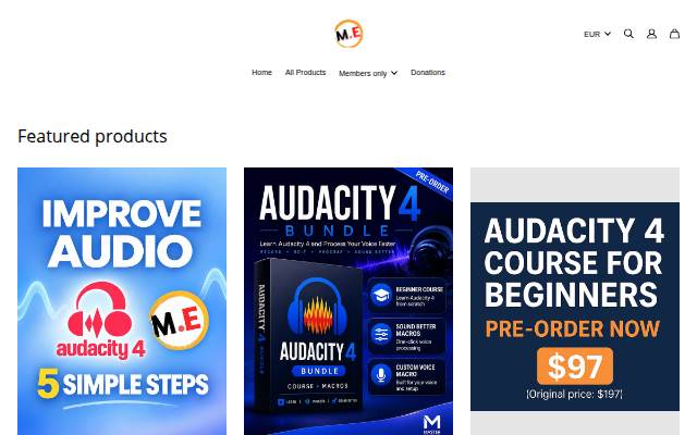 Shop | Master Editor storefront