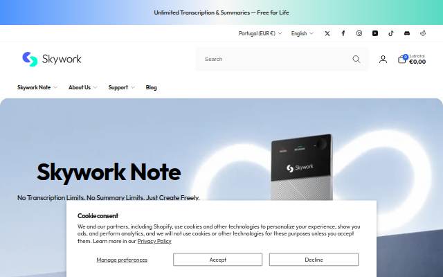 Skywork storefront