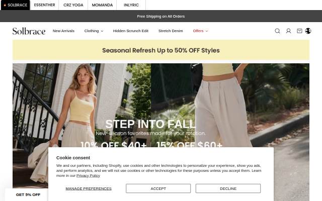 SOLBRACE INT storefront