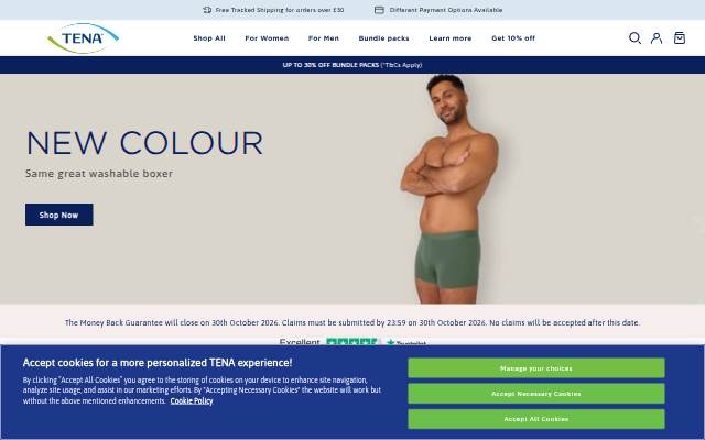 TENA UK storefront