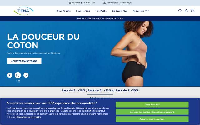 TENA FR storefront
