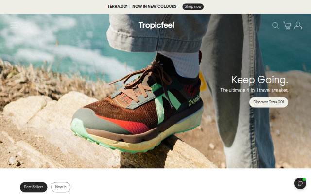 Tropicfeel storefront