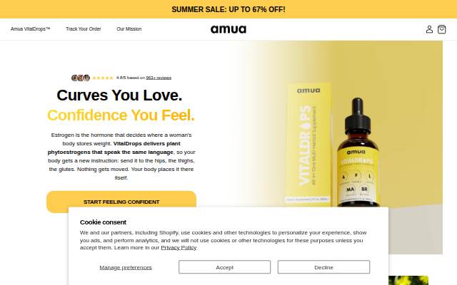 AMUA VITALDROPS storefront