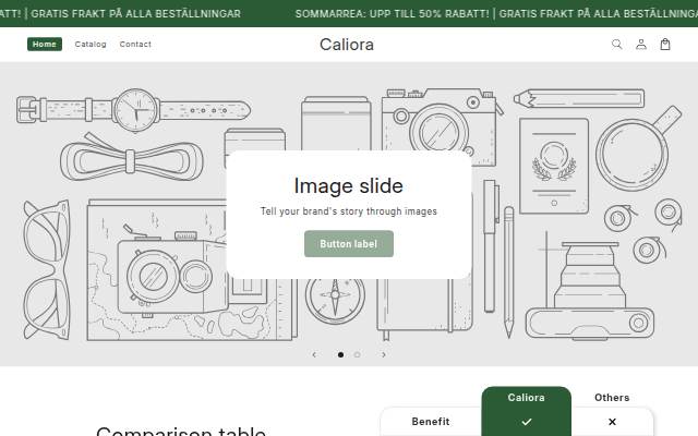 Caliora storefront