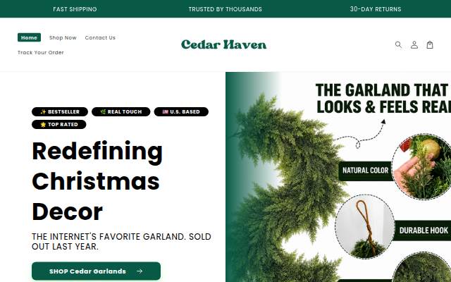 Cedar Haven storefront